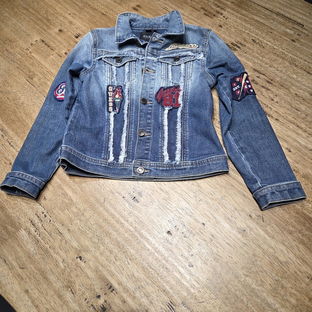 Guess Denim Jacket with Patches